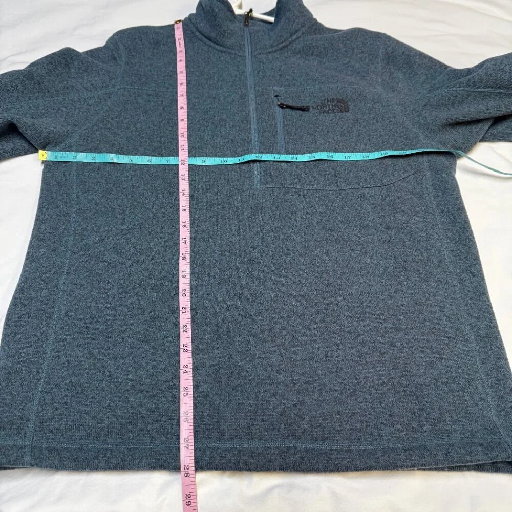 The North Face Gordon Lyons 1/2 Zip Sweater Fleece Jacket Men’s Large Blue Heath